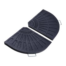 Outdoor Cantilever Offset Umbrella Base Stand Patio 2-Piece Fan-Shape He... - $152.99