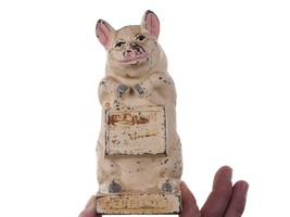 1930&#39;s Hubley Thrifty Pig Still bank - $143.55