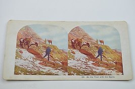 Antique Stereoview Card No. 402 On The Trail With The Spoils Vintage Collectible - £10.06 GBP