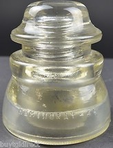 Vintage Hemingray No. 45 Clear Glass Insulator 5-50 3.75&quot; Tall Collectible Decor - £8.98 GBP