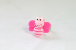 Kids Ring (New) Lt Pink Bee W/ Fuchsia Wings &amp; A Smile - £3.51 GBP