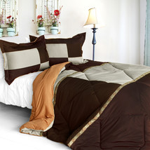 [Afternoon Garden] Quilted Patchwork Down Alternative Comforter Set (Twin Size) - £51.95 GBP