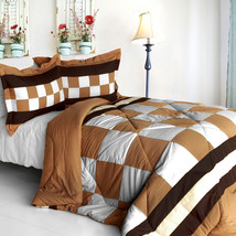 [Happy Song] Quilted Patchwork Down Alternative Comforter Set (Twin Size) - £51.39 GBP