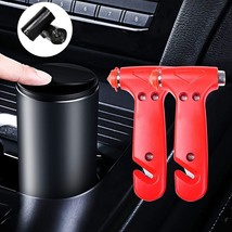Car Trash Can with Lid,Includes 2 Pack Car Safety Hammer&amp;30 Additional Trash Bag - £10.61 GBP