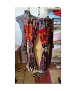 VTG Crushed Velvet Swag Lamp w Brass Chain–Rare Mid-Century 1960s Hangin... - $324.83 CAD