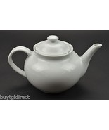 Porcelain White Lidded Teapot 6&quot; Tall Decorative Collectible Home Decor ... - £19.32 GBP