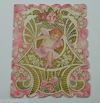 Vintage Paper Greeting Postcard Valentines Day Card Cupid Early 1900 Collectible - £11.39 GBP