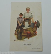 Vintage Paper Greeting Postcard Doing His Bit Successful Farming Pub Co. Art - £11.39 GBP