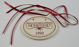 Longaberger Pottery 1999 Homestead Basket Tie-On Collectible Accent Home Decor - £7.65 GBP