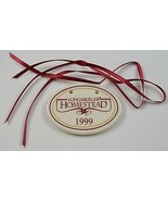 Longaberger Pottery 1999 Homestead Basket Tie-On Collectible Accent Home... - £7.76 GBP