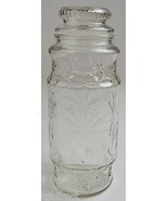 Vintage Anchor Hocking Glass Planters Peanuts Lidded Jar 1980 9.75&quot; Coll... - £12.90 GBP