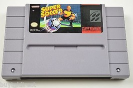 Super Nintendo SNES Video Game Super Soccer Vintage Retro Console Football Sim - £7.63 GBP