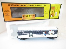 MTH TRAINS - RAILKING 30-74038 - 2002 CHRISTMAS BOXCAR- 0/027- LN- HB1 - $25.07