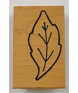 Wood Mounted Rubber Stamp By Mary Annes Leaf Scrapbook Envelope Arts Crafts - £6.14 GBP