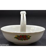 Vintage Jamestown China Christmas Treasure Porcelain Handled Basket 4.5&quot;... - £15.44 GBP