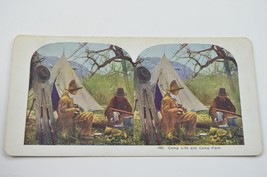 Antique Stereoview Card No. 492 Camp Life And Camp Fare Hunting Collectible - £10.03 GBP