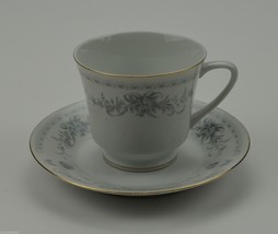 Collectible China Tea Cup Saucer With Gold Rim With Purple Flowers &amp; But... - £11.45 GBP