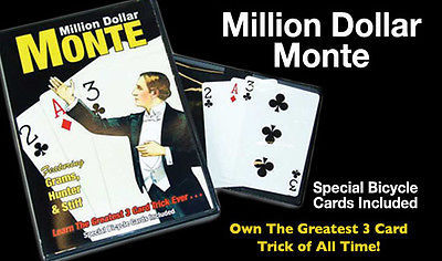 Primary image for Million Dollar Monte Card Packet Trick In Bicycle Cards With Online Instruction!