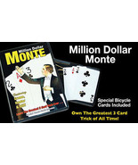 Million Dollar Monte Card Packet Trick In Bicycle Cards With Online Inst... - £6.18 GBP