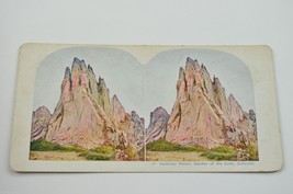 Antique Stereoview Card No. 91 Gateway Rocks, Garden Of The Gods, Colorado - £11.55 GBP