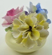 Crown Royal Floral Pattern Bone China Figurine 2.5 Tall Collectible Decor Accent - £13.91 GBP