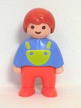 Playmobil 123 Boy Figure Child Preschool Toy Red Hair 1990 Family 6630 - $4.25
