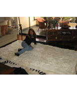 White peruvian baby alpaca fur rug, 300 x 280 cm/ 9&#39;84 x 9&#39;18 - $2,204.00