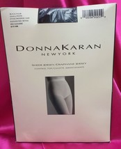 NEW Donna Karan NY Sheer Jersey Black SMALL G43 Control Top Hosiery Nip - £7.89 GBP