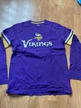 NFL Team Apparel Minnesota Vikings Long Sleev T-Shirt Men&#39;s Medium - £10.25 GBP
