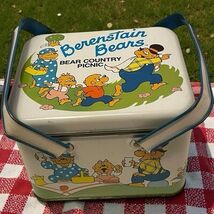 1987 Berenstain Bears - Bear Country Picnic Tin Box 6" Vintage - $12.87