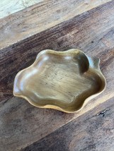 Vintage Monkey Pod Wood Candy Nut Bowl Snack Tray Retro Carved Dish 8&quot; - $180.84 MXN