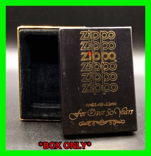 Rare Vintage 1982 Commemorative 50th Year Brass Zippo Lighter Box ~ BOX ONLY HTF - $123.74