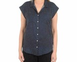 Jachs Girlfriend Ladies&#39; Size X-Small Short Sleeve Blouse, Navy Blue - $12.99