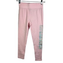 Girls PumaLeggings Size Large  (12-14) Light Pink White Logo Cute Sweatpants - £6.79 GBP