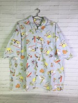 Disney Shopping Mens XXL Mickey Mouse Minnie Goofy Donald Hawaiian Button Shirt - £44.30 GBP