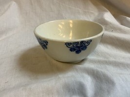 Vintage Blue Print Rice Bowl 4.5”x2.5” - £6.02 GBP
