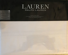 Ralph Lauren Sloane 4pc Queen 100% Cotton Percale Sheet Set White Nip $170 - £78.05 GBP