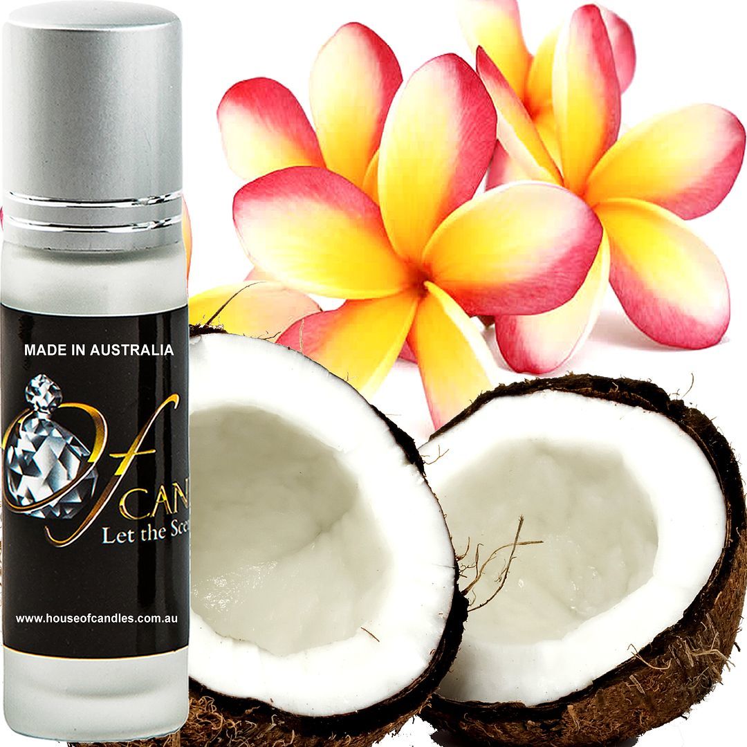 Primary image for Coconut Frangipani Scented Roll On Perfume Fragrance Oil Hand Crafted Vegan