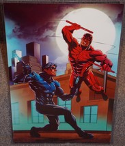 Nightwing vs Daredevil Glossy Print 11 x 17 In Hard Plastic Sleeve  - $24.99