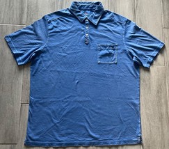 Tommy Bahama Blue Polo T-Shirt Mens Island Modern Fit Salt Water Heals Beach M - £22.78 GBP