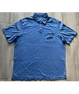 Tommy Bahama Blue Polo T-Shirt Mens Island Modern Fit Salt Water Heals B... - £22.79 GBP