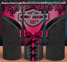 Harley Davidson Ladies Pink Corset Cup Mug Tumbler 20 oz - £15.94 GBP