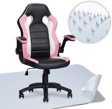 Gaming Chair In Pink Chair Mat, Monibloom Computer Pu Leather Swivel Chair With - £142.92 GBP