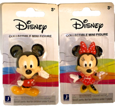 Disney Figurine 2" Mickey & Minnie Mouse Greenbrier International Inc PVC ~ NEW - £5.61 GBP