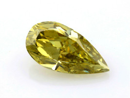 Chameleon  Diamond 1.46ct Natural Loose Fancy Green Yellow Color Pear GIA SI1  - £7,750.28 GBP