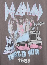 Def Leppard New Sz.S  1988 World Tour Gray GraphicTee Shirt by Junk Food - £23.45 GBP