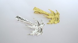 Gold or silver palm tree alligator hair clip for fine thin hair - $6.95