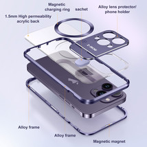 Metal+hard Flip back cover Case For iPhone 15 Pro 14 13 Pro Max - £88.11 GBP