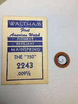 Nos Waltham Watch Model The 750 2243 .09 Mainspring - $9.99