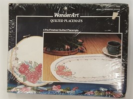 Vintage Wonderart Quilted Placemats Unused Kit #9068 Rose Lattice 13"x19" Sealed - $24.70